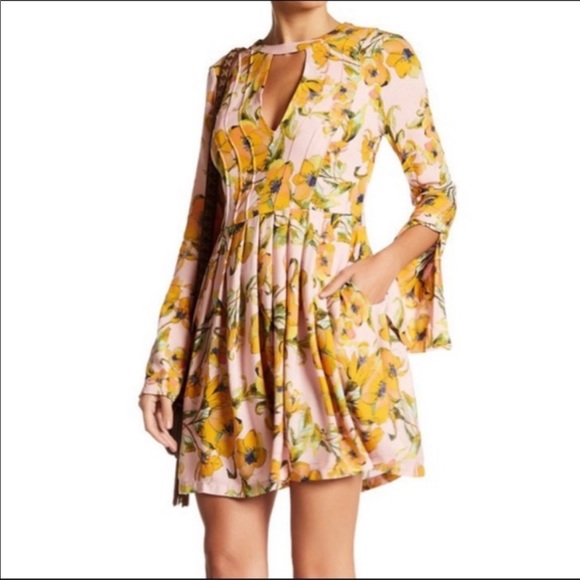 Free People Teagan floral printed mini dress size 0 - Picture 2 of 10